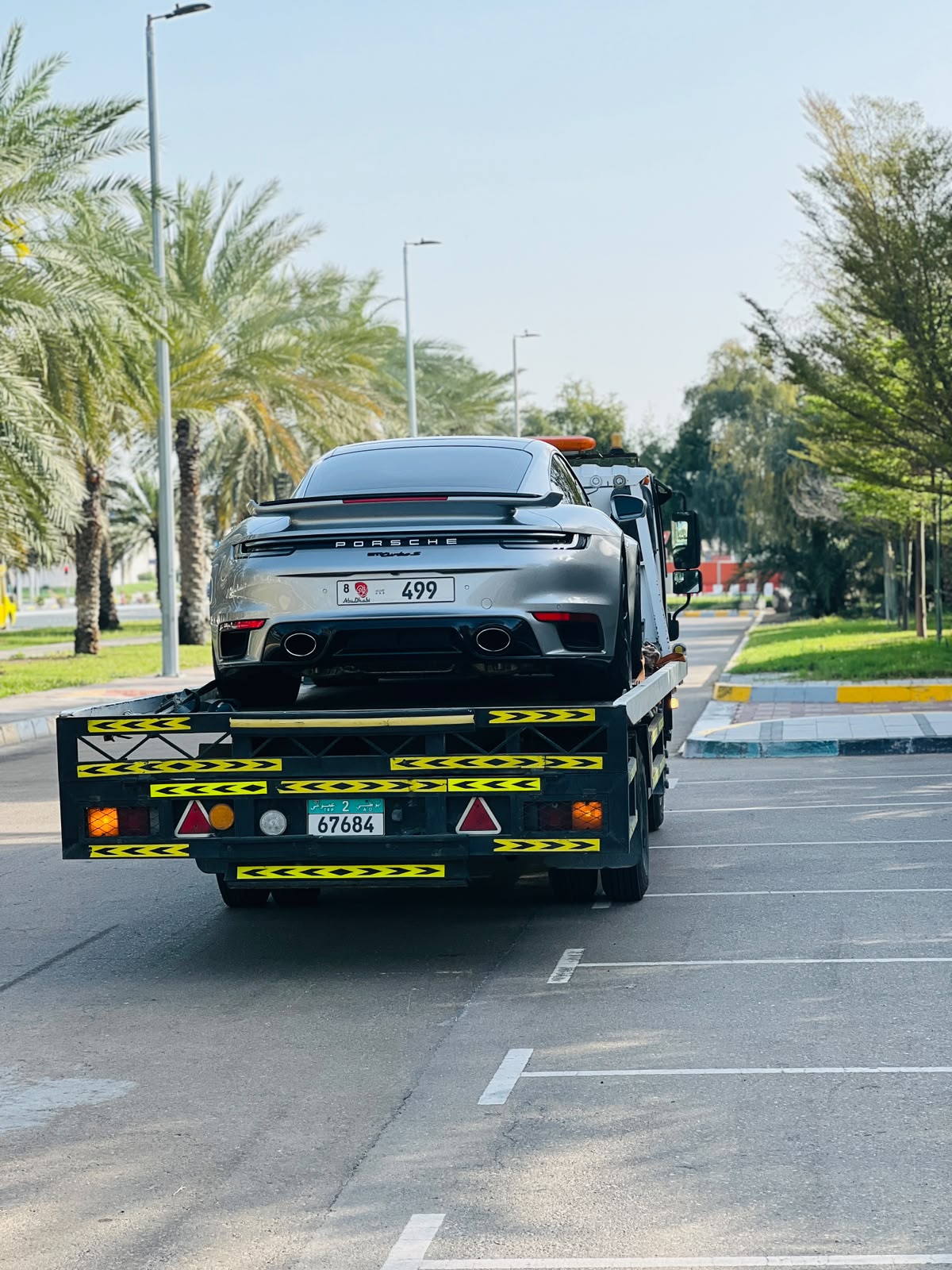 Premium sports car recovery and luxury vehicle towing Abu Dhabi